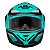 Capacete Moto Fechado Verde Turquesa G8 EVO Viseira Cristal Inmetro Tamanho 62 CAP-736VDTPK Pro Tork - Imagem 4