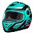 Capacete Moto Fechado Verde Turquesa G8 EVO Viseira Cristal Inmetro Tamanho 62 CAP-736VDTPK Pro Tork - Imagem 3
