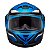 Capacete Moto Fechado Azul com Laranja G8 EVO Viseira Cristal Inmetro Tamanho 56 717AZLR -  Pro Tork - Imagem 4