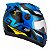 Capacete Moto Fechado Azul com Amarelo G8 EVO Viseira Cristal Inmetro Tamanho 58 718AZAM -  Pro Tork - Imagem 7