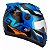 Capacete Moto Fechado Azul com Laranja G8 EVO Viseira Cristal Inmetro Tamanho 58 718AZLR - Pro Tork - Imagem 6