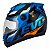 Capacete Moto Fechado Azul com Laranja G8 EVO Viseira Cristal Inmetro Tamanho 60 719AZLR - Pro Tork - Imagem 2