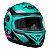 Capacete Moto Fechado Verde Turquesa G8 EVO Viseira Cristal Inmetro Tamanho 56 58 60 62 Pro Tork - Imagem 5