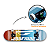 Skate Pro Urban Vermelho Amarelo e Azul + Kit Proteção Contra Impactos Bel Tamanho M - Imagem 6