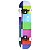 Skate Semi Profissional Colorido Bel + Kit Proteção P Cotoveleira Joelheira Protetor de Punho - Imagem 4