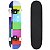 Skate Semi Profissional Colorido Bel + Kit Proteção P Cotoveleira Joelheira Protetor de Punho - Imagem 2