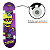Skate Estampa Caveira Zumbi Semi Profissional + Kit Proteção Tamanho M Ajustável - Imagem 4