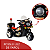 Moto Motinho Elétrica Infantil Policia Preta Som/Luzes Bagageiro 6V 18W BW-006 - Importway - Imagem 9