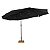 Ombrelone Retangular Preto Oversize em Alumínio 4,50m x 2,65m Acionamento Manivela FPS 60 - Bel - Imagem 2
