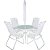Conjunto Noronha Guarda-Sol Branco + 4 Cadeiras + Mesa em Aluminio Reclinável Regulável Bel - Imagem 4