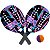 Kit Beach Tennis Lilás 2 Raquetes 1 Bolinha nº 3 BT100 Bel - Imagem 1