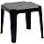 Mesa Plástica De Apoio Pequena Preta 46Cm Bel Suporta Até 30Kg Furação Para Guarda-Sol - Imagem 3