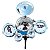 Kit Banda Infantil Bateria Guitarra Microfone Azul Meninos Meninas Irmãos Gêmeos Amigos - Imagem 8