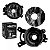 Kit Auxiliar de Milha Gol Voyage G7 2016 à 2018 Moldura Cromada + Lâmpada 40W 8000K - Imagem 3