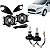 Kit Farol de Milha New Fiesta 2013 à 2016 Lente Vidro Moldura Aro Cromado Botão Modelo Alternativo Colante - Imagem 1