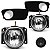 Kit Farol Auxiliar de Milha Palio Weekend Siena Fire + Par Lâmpadas H1 Super Brancas Efeito Xenôn - Imagem 7