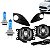 Kit Farol de Milha New Fiesta 2013 à 2016 Lente Vidro Moldura Aro Cromado Botão Modelo Alternativo Colante - Imagem 1