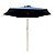 Ombrelone Central Azul Com Estrutura de Madeira 2,4m + Base Concreto Revestida em Madeira 25kg - Imagem 2
