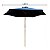 Ombrelone Central Azul Com Estrutura de Madeira 2,4m + Base Concreto Revestida em Madeira 25kg - Imagem 3