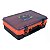 Maleta de Pesca Laranja Acessórios Compartimento Duplo DivisóriasTrava Fácil Transporte Pesca Brasil - Imagem 5