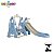 Playground Infantil Suporta 30kg Escorregador Balanço Cesta de Basquete 3X1 Azul/Cinza BW217 - Imagem 9