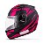 Capacete Moto Fechado Spark Flash Viseira Cristal Preto Fosco c/ Rosa Inmetro Tamanho 56 - EBF - Imagem 1