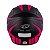 Capacete Moto Fechado Spark Flash Viseira Cristal Preto Fosco c/ Rosa Inmetro Tamanho 56 - EBF - Imagem 3