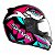 Capacete Moto Fechado Spark Dragon Viseira Cristal Preto c/ Rosa Inmetro Tamanho 60 - EBF - Imagem 1