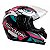 Capacete Moto Fechado Spark Dragon Viseira Cristal Preto c/ Rosa Inmetro Tamanho 60 - EBF - Imagem 4