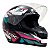 Capacete Moto Fechado Spark Dragon Viseira Cristal Preto c/ Rosa Inmetro Tamanho 58 - EBF - Imagem 5
