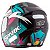 Capacete Moto Fechado Spark Dragon Viseira Cristal Preto c/ Azul Tiffany Inmetro Tamanho 60 - EBF - Imagem 5