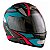 Capacete Moto Fechado Spark Spider Viseira Cristal Preto c/ Azul Tiffany Inmetro Tamanho 60 - EBF - Imagem 1