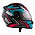Capacete Moto Fechado Spark Spider Viseira Cristal Preto c/ Azul Tiffany Inmetro Tamanho 58 - EBF - Imagem 2
