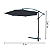 Ombrelone Lateral Suspenso 3M Jardim Piscina Alumínio com Base Manivela Proteção UV Azul -Importway - Imagem 2