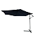 Ombrelone Lateral Articulado Alumínio 3,5m Preto Grande Praia Piscina Jardim com Base - Importway - Imagem 1