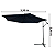 Ombrelone Lateral Articulado Alumínio 3,5m Preto Grande Praia Piscina Jardim com Base - Importway - Imagem 4