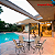 Conjunto 6 Peças Ombrelone Mesa Cadeiras Guarda Sol Kit jardim piscina Area de churrasco -Importway - Imagem 8