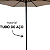 Conjunto 6 Peças Ombrelone Mesa Cadeiras Guarda Sol Kit jardim piscina Area de churrasco -Importway - Imagem 6
