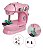 Máquina Costura Rosa Portátil Bivolt Pedal Completa Importway - Imagem 1