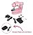 Máquina Costura Rosa Portátil Bivolt Pedal Completa Importway - Imagem 8