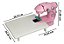Máquina Costura Rosa Portátil Com Mesa Pedal Completa Bivolt - Imagem 2
