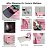 Máquina Costura Rosa Portátil Com Mesa Pedal Completa Bivolt - Imagem 3