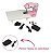 Máquina Costura Rosa Portátil Com Mesa Pedal Completa Bivolt - Imagem 8