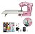 Mini Máquina Costura Rosa Portátil Com Mesa E Kit De Costura Importway - Imagem 1
