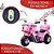 Mini Moto Elétrica Infantil Triciclo Criança Bateria Recarregável 6v Importway Bw002 Polícia Bivolt Cor Rosa - Imagem 4