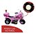 Mini Moto Elétrica Infantil Triciclo Criança Bateria Recarregável 6v Importway Bw002 Polícia Bivolt Cor Rosa - Imagem 6