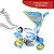 Triciclo Motoca Infantil Azul Empurrador Cobertura Importway - Imagem 5