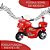 Mini Moto Elétrica Triciclo Infantil Polícia Importway Bw006 Cor Vermelho - Imagem 4