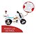 Mini Moto Elétrica Triciclo Infantil Polícia Importway Bw006 Cor Branco - Imagem 7