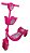 Patinete Infantil 3 Rodas Gel Musical Cesta Luzes Masculino Feminino Importway Bw-010 Cor Rosa - Imagem 1
